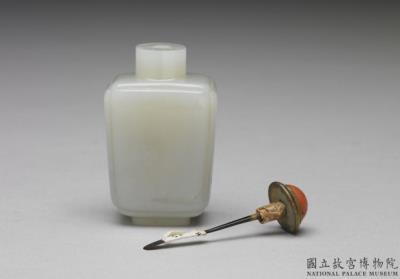 图片[2]-Bluish-white jade rectangular snuff bottle, Qing dynasty (1644-1911)-China Archive